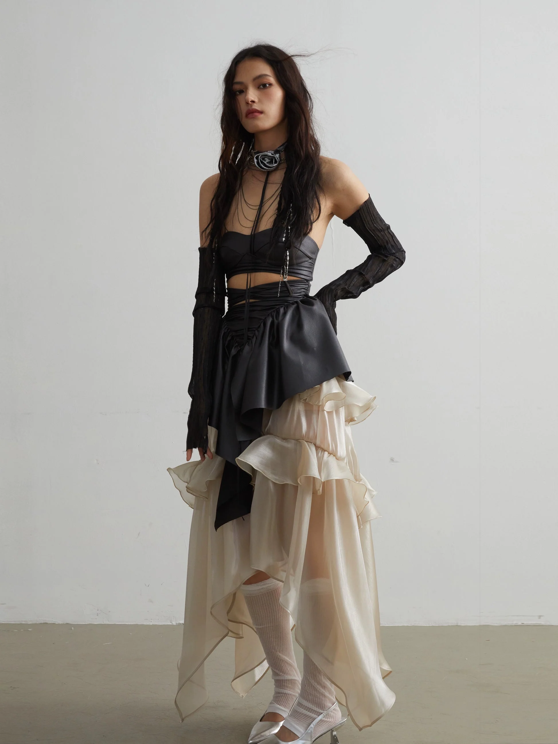 Elegant Goldfish Ruffle Skirt - Image 3