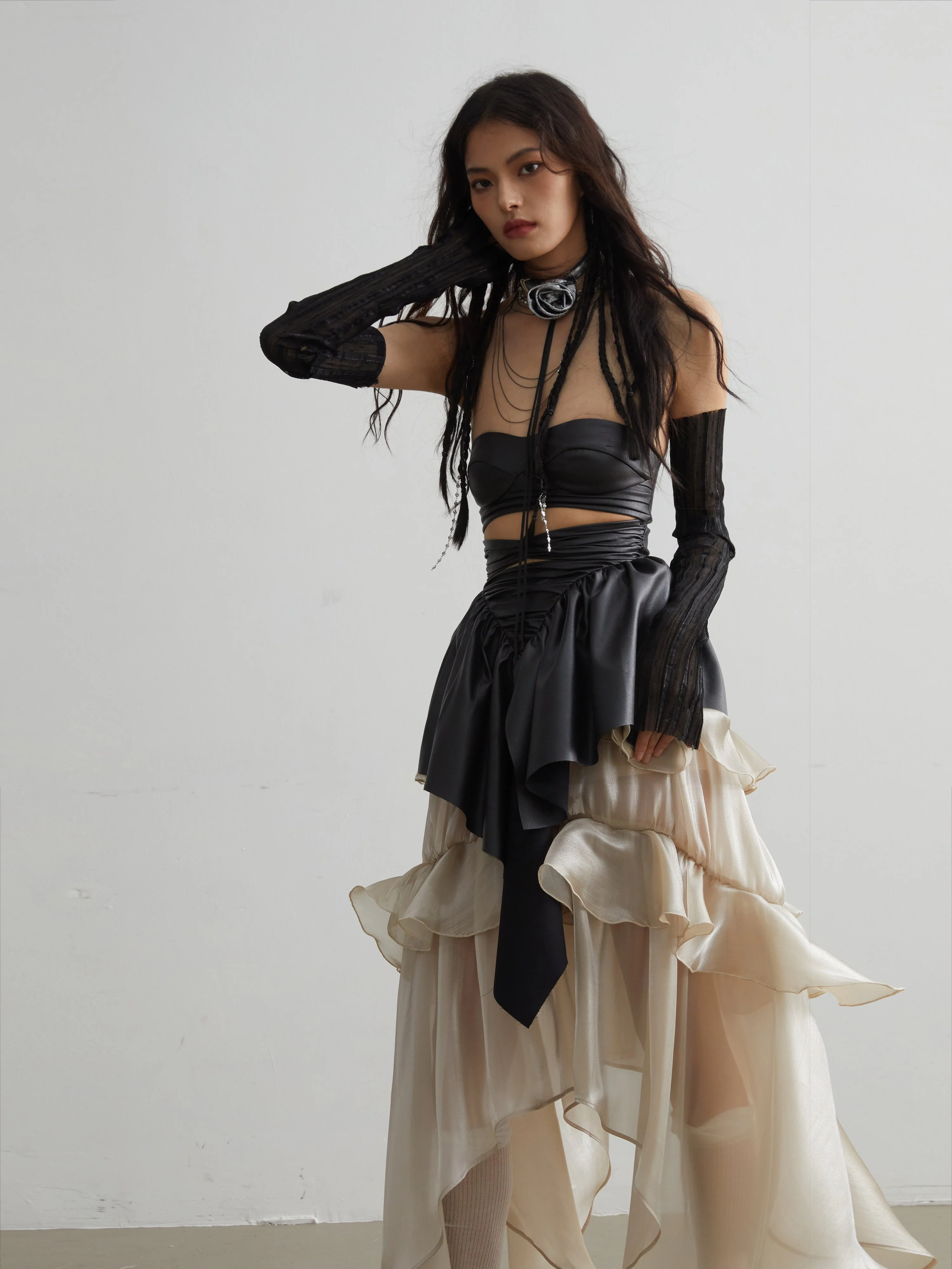 Elegant Goldfish Ruffle Skirt - Image 4