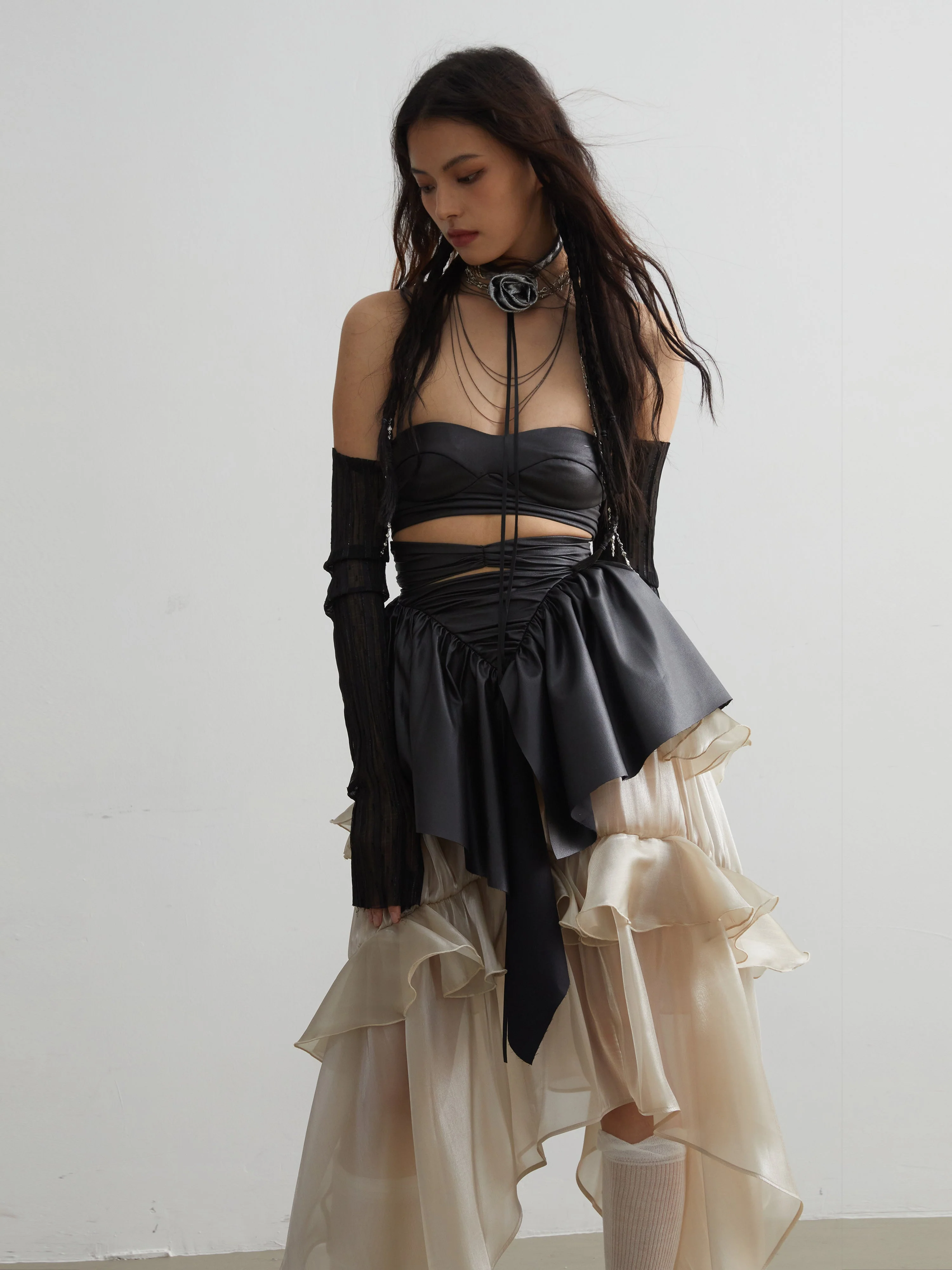 Elegant Goldfish Ruffle Skirt - Image 8