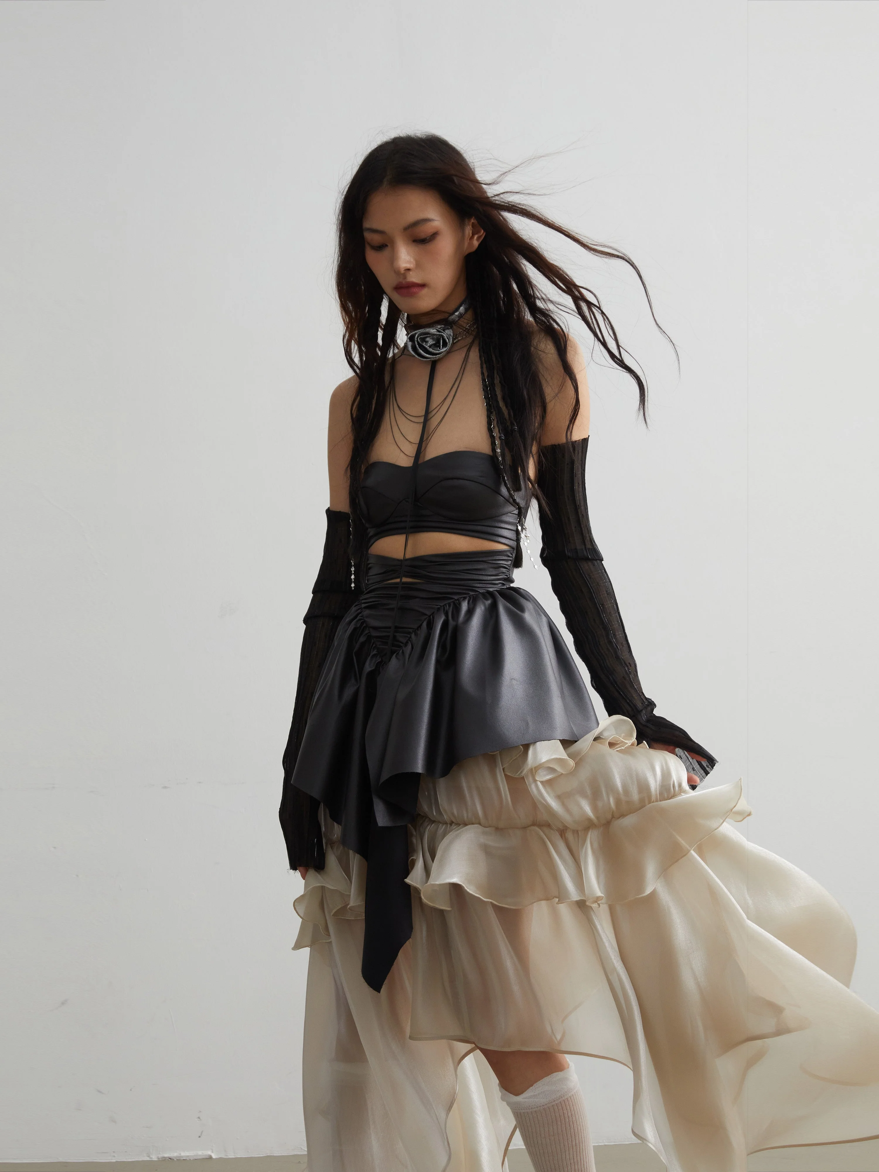 Elegant Goldfish Ruffle Skirt - Image 9