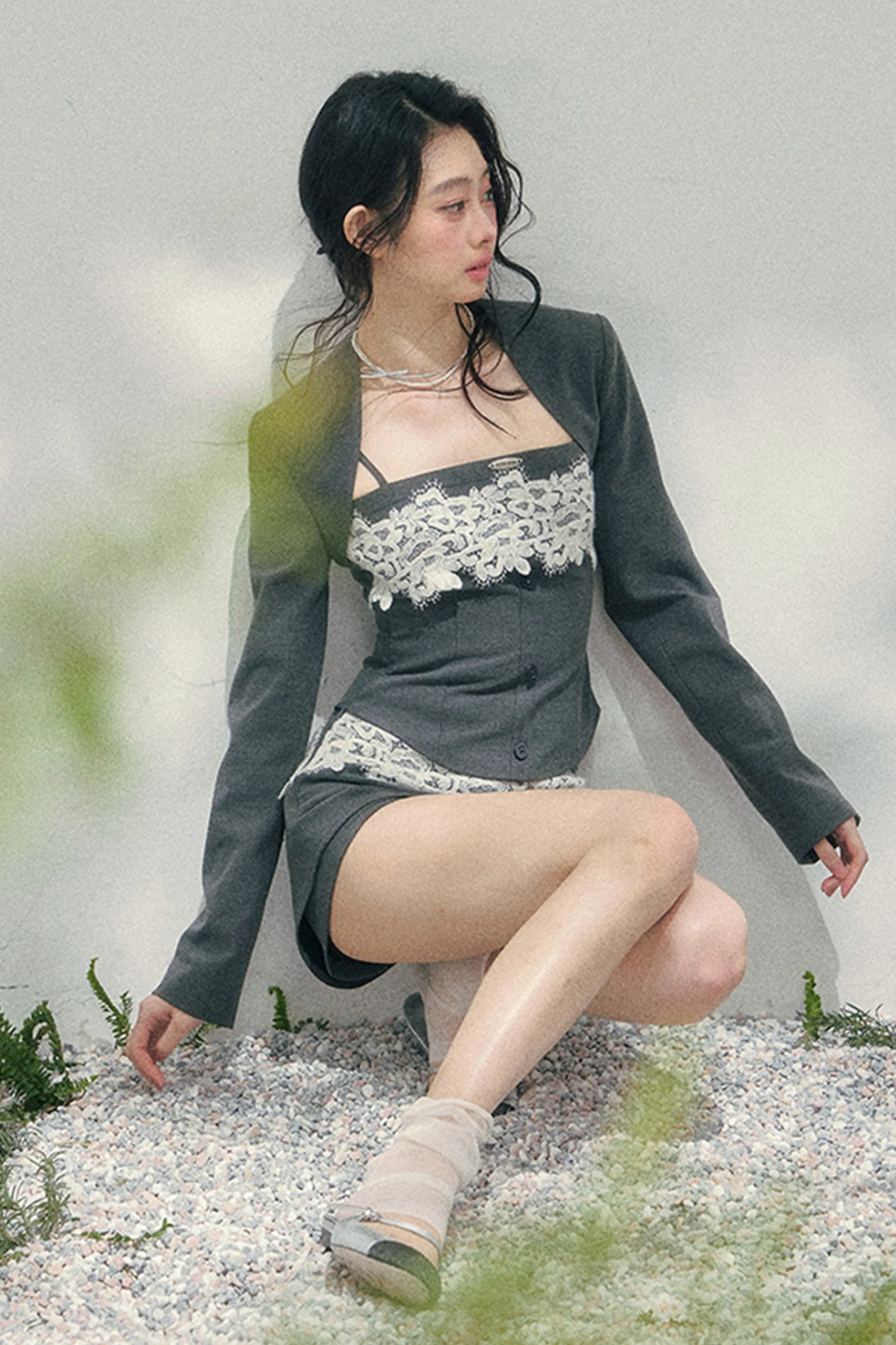 Elegant Lace Camisole Top + Shawl + Culottes - Image 15