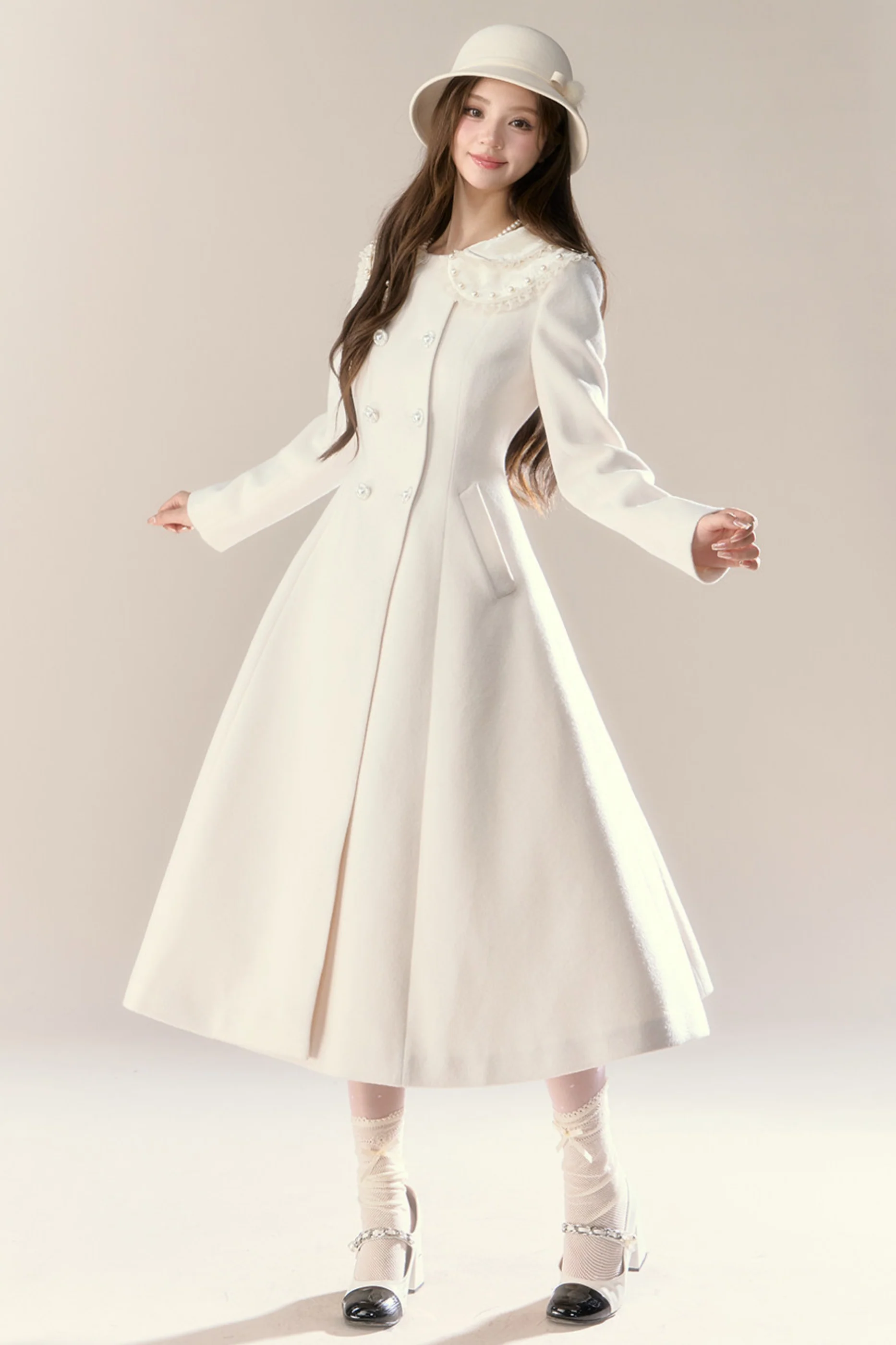 Elegant Sweet Chic French Long Coat - Image 12