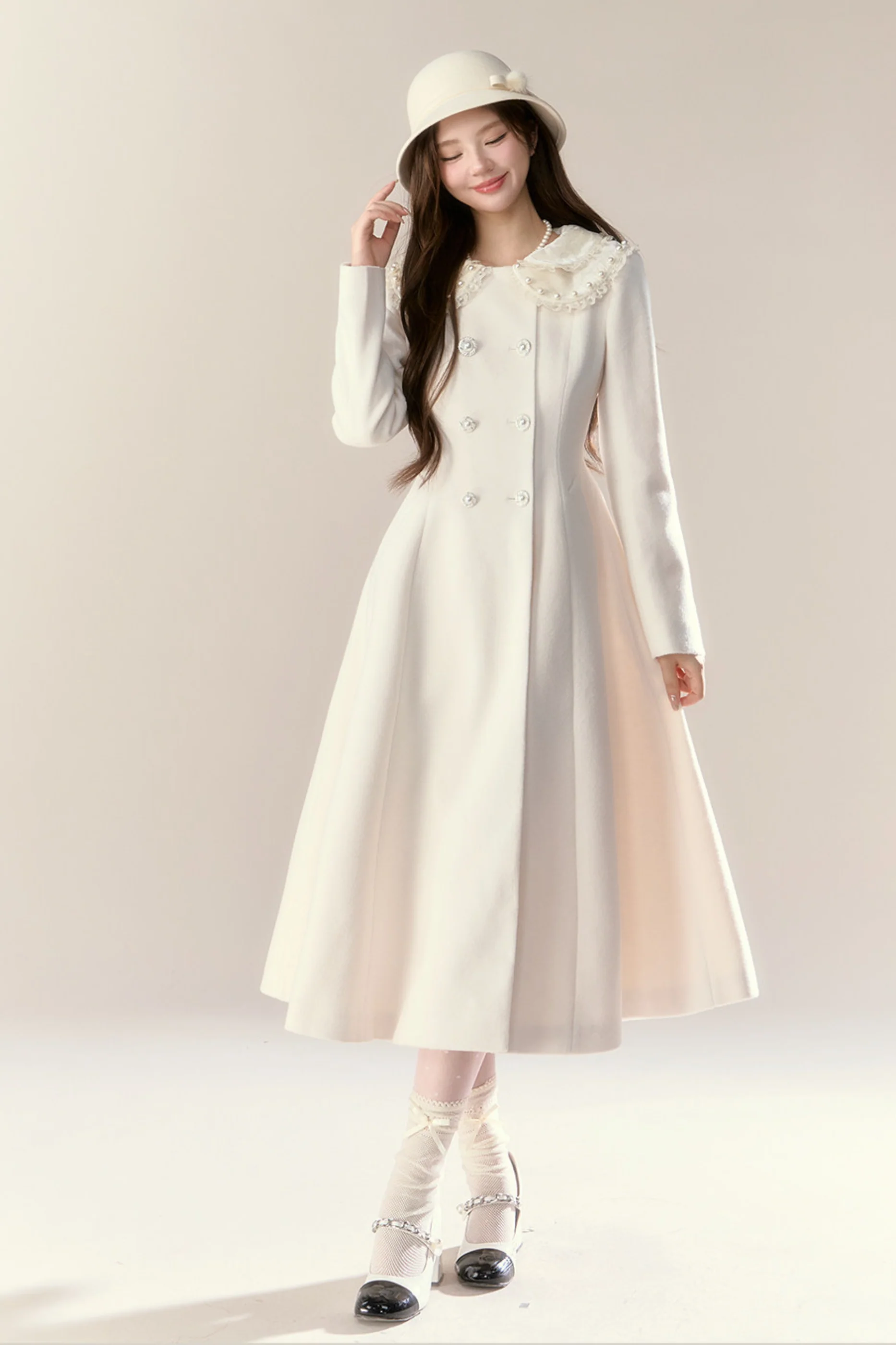 Elegant Sweet Chic French Long Coat - Image 13