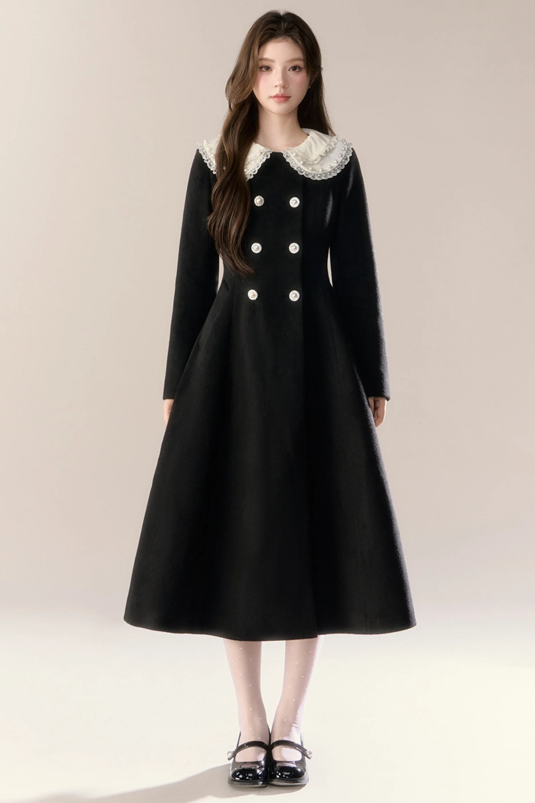 Elegant Sweet Chic French Long Coat - Image 2