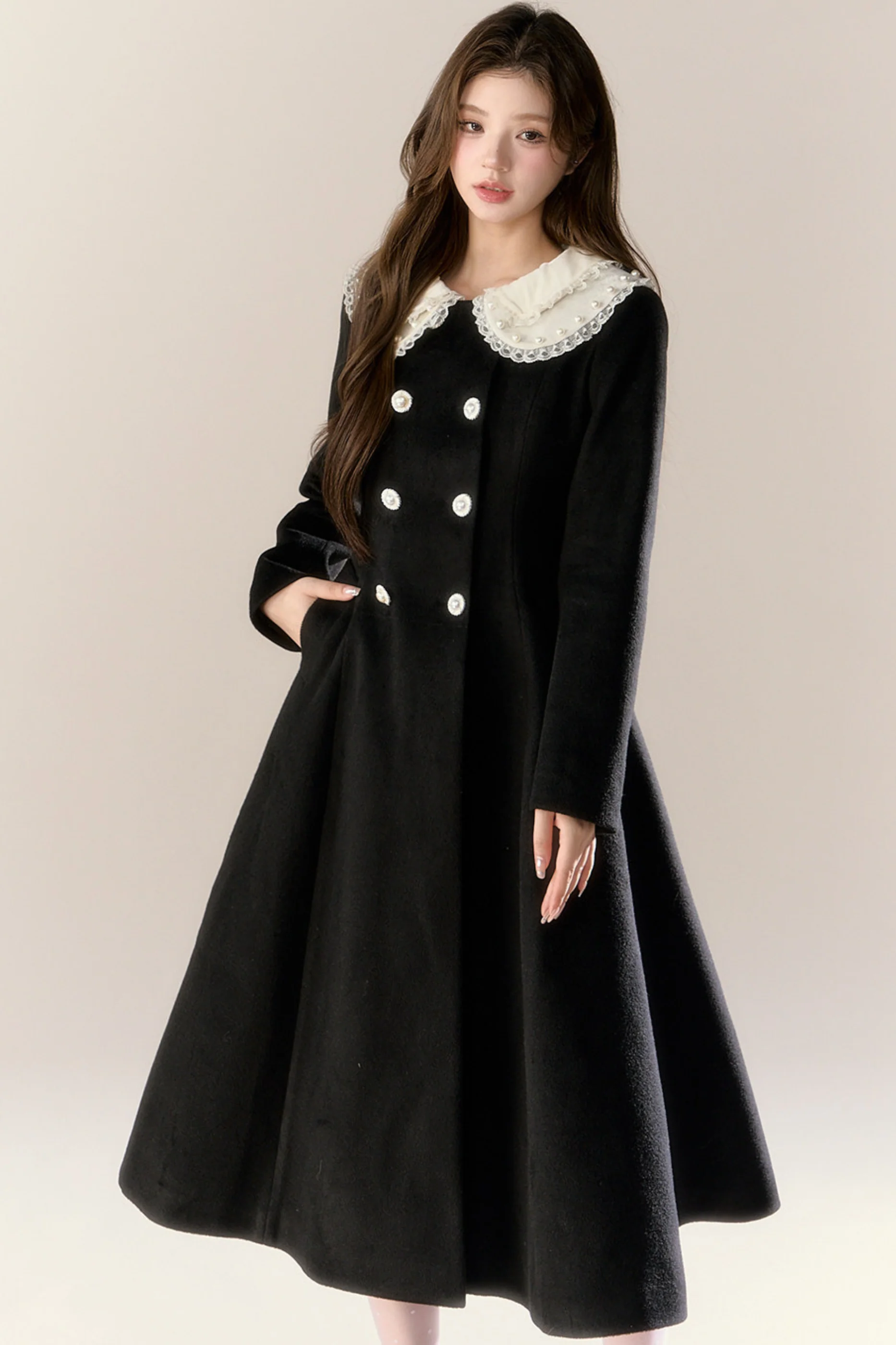 Elegant Sweet Chic French Long Coat - Image 4
