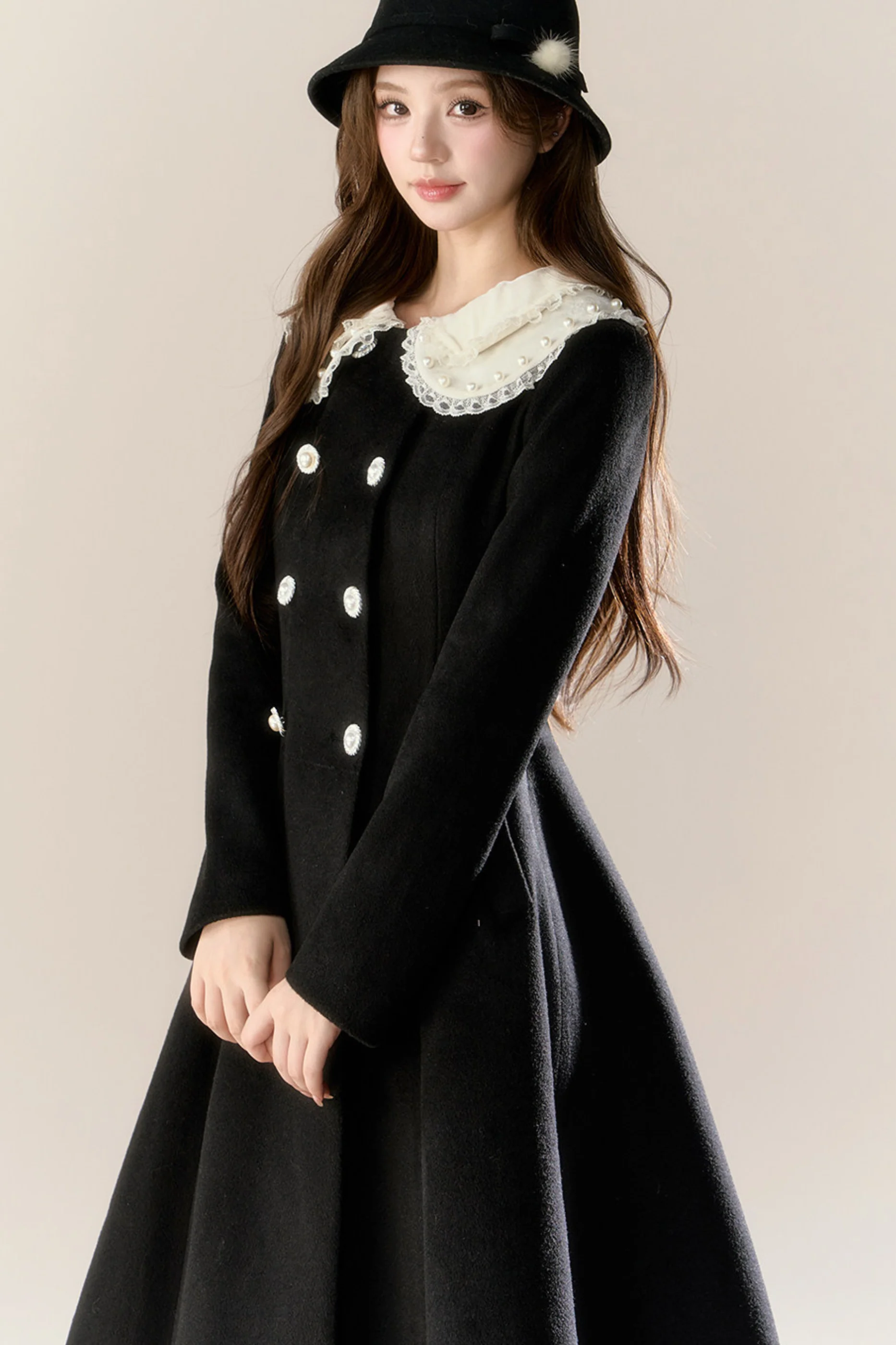 Elegant Sweet Chic French Long Coat - Image 3