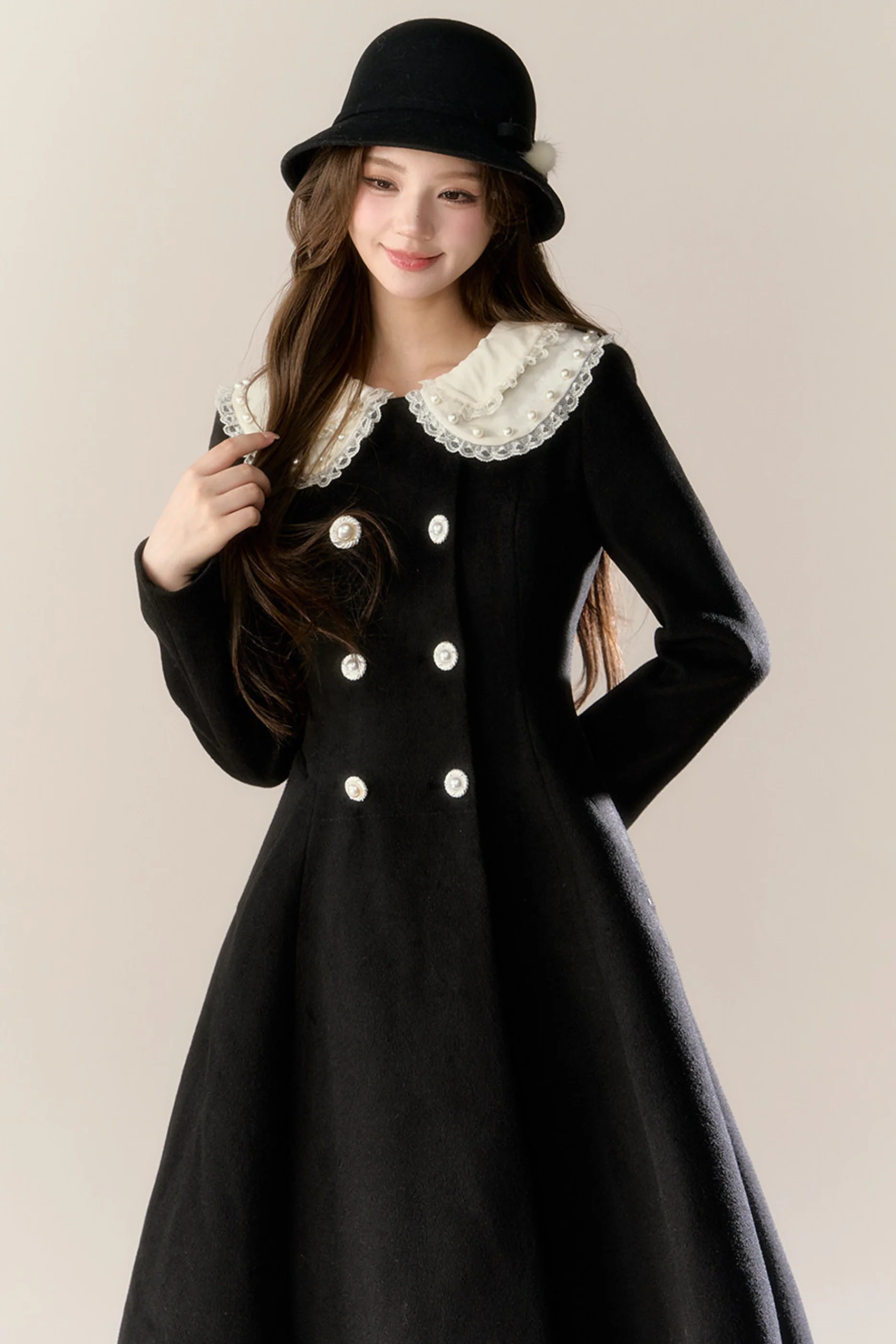 Elegant Sweet Chic French Long Coat - Image 5