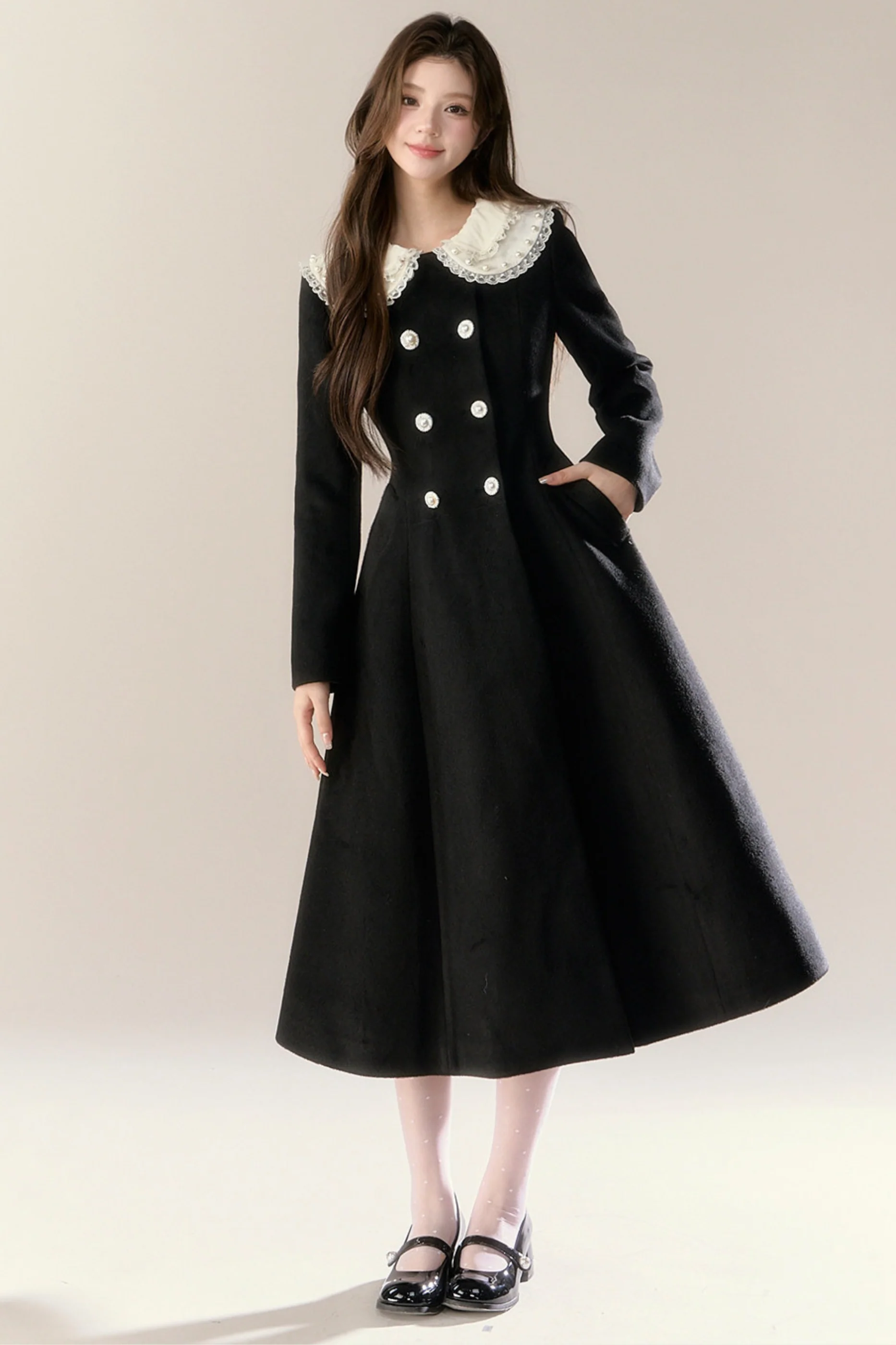 Elegant Sweet Chic French Long Coat - Image 6