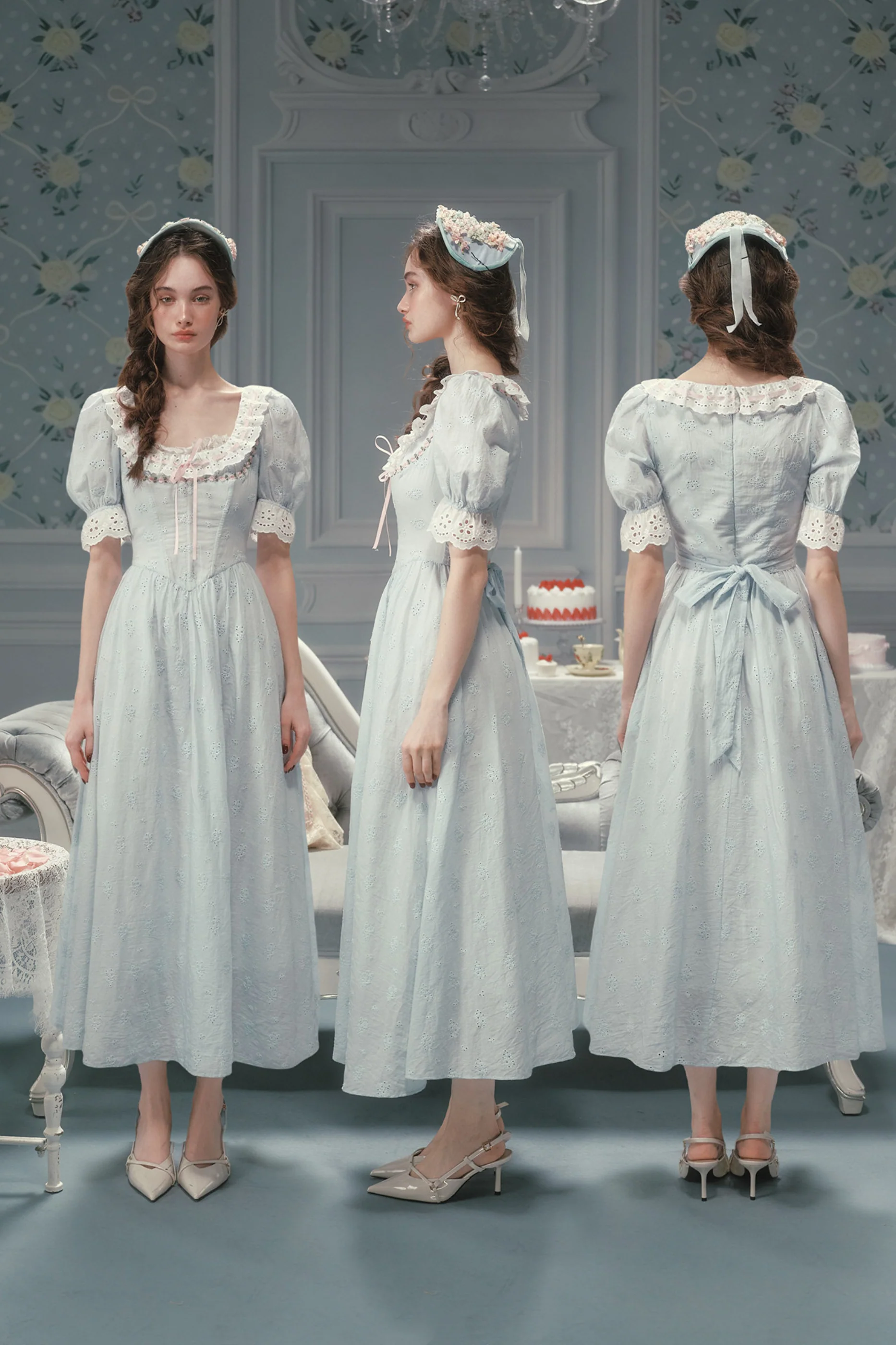 Élysée Cotton Fishbone Dress - Image 5