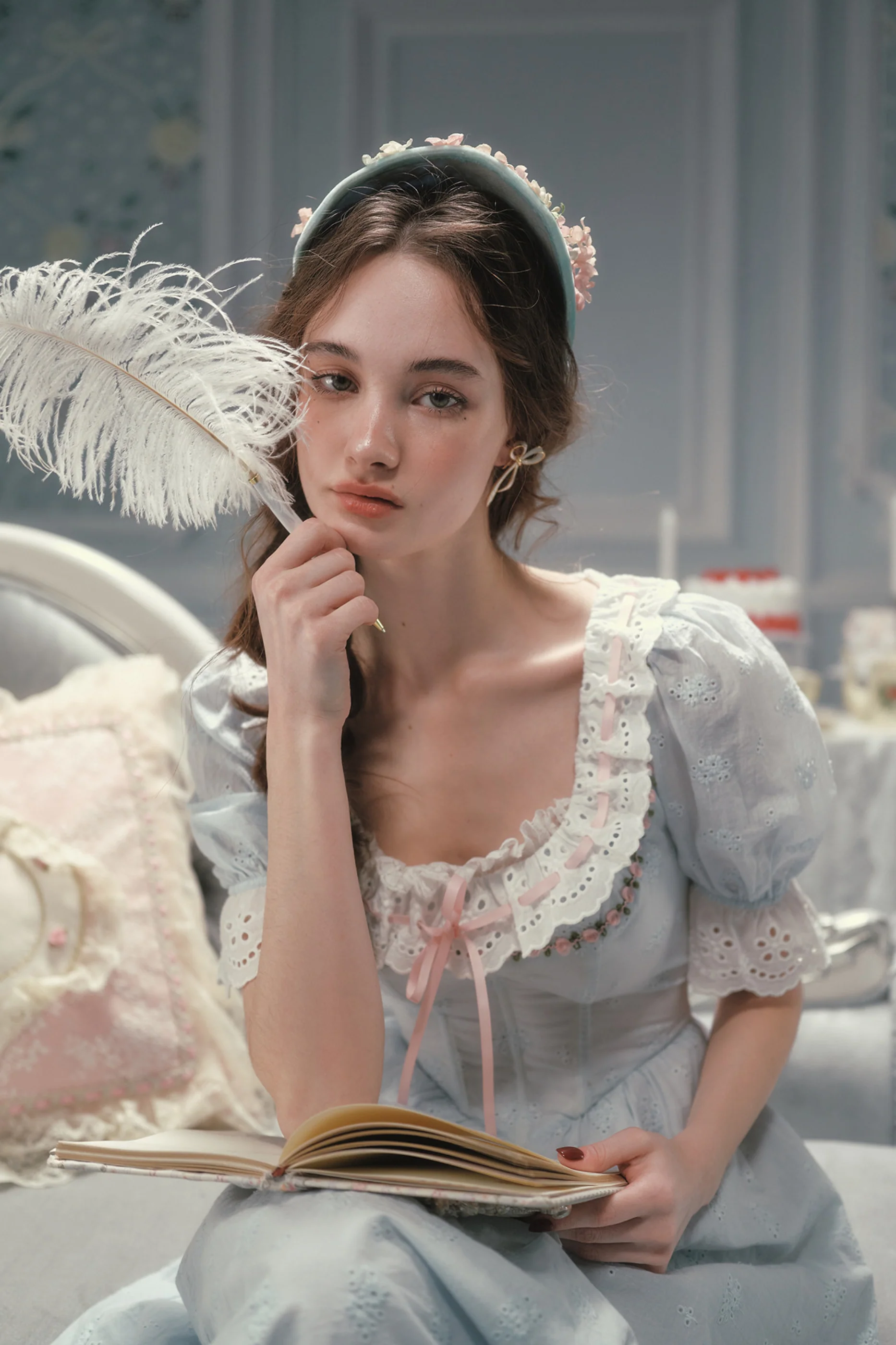Élysée Cotton Fishbone Dress - Image 7