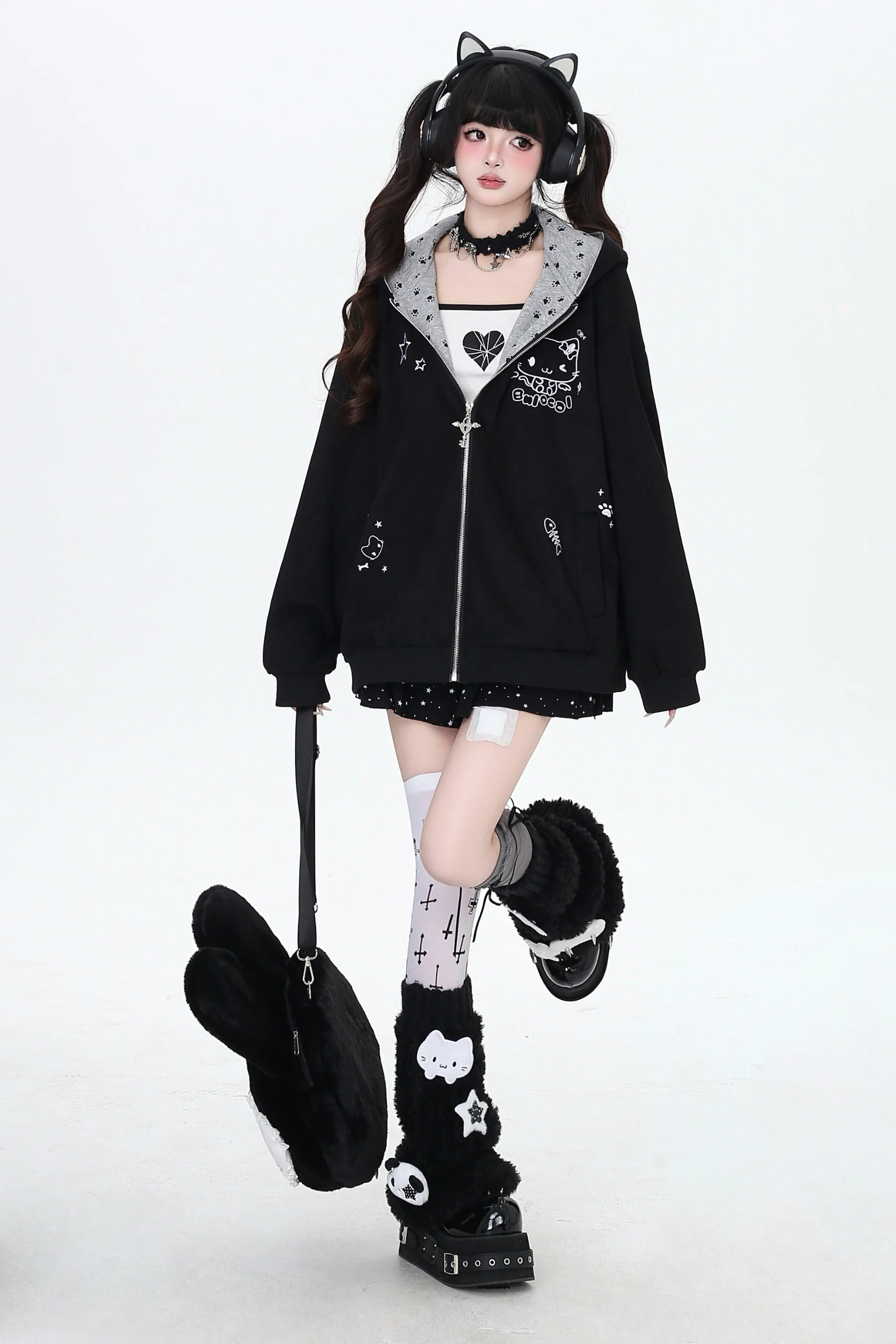 Subculture Cat Ear Hooded Jacket - Image 12