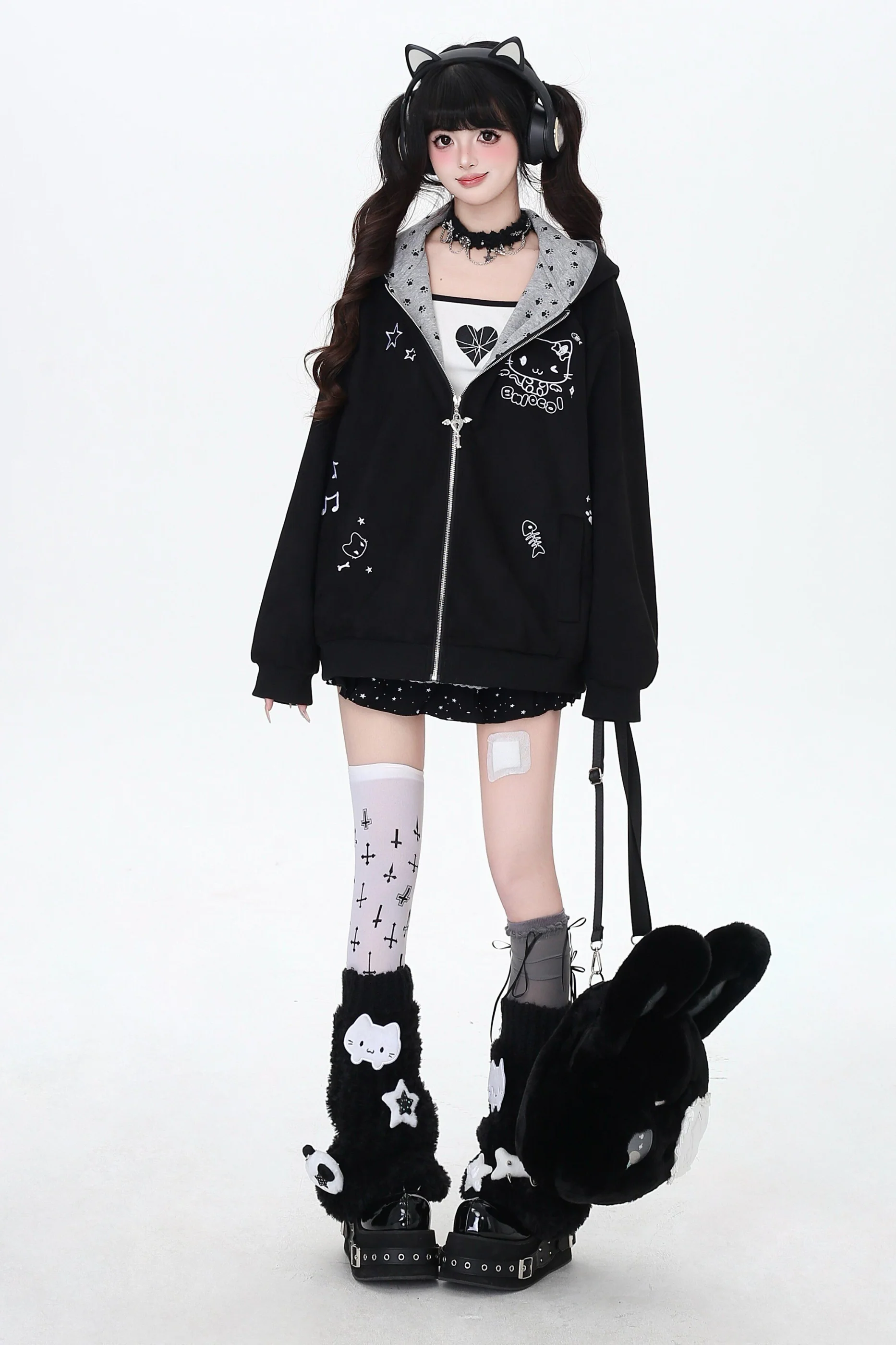 Subculture Cat Ear Hooded Jacket - Image 14
