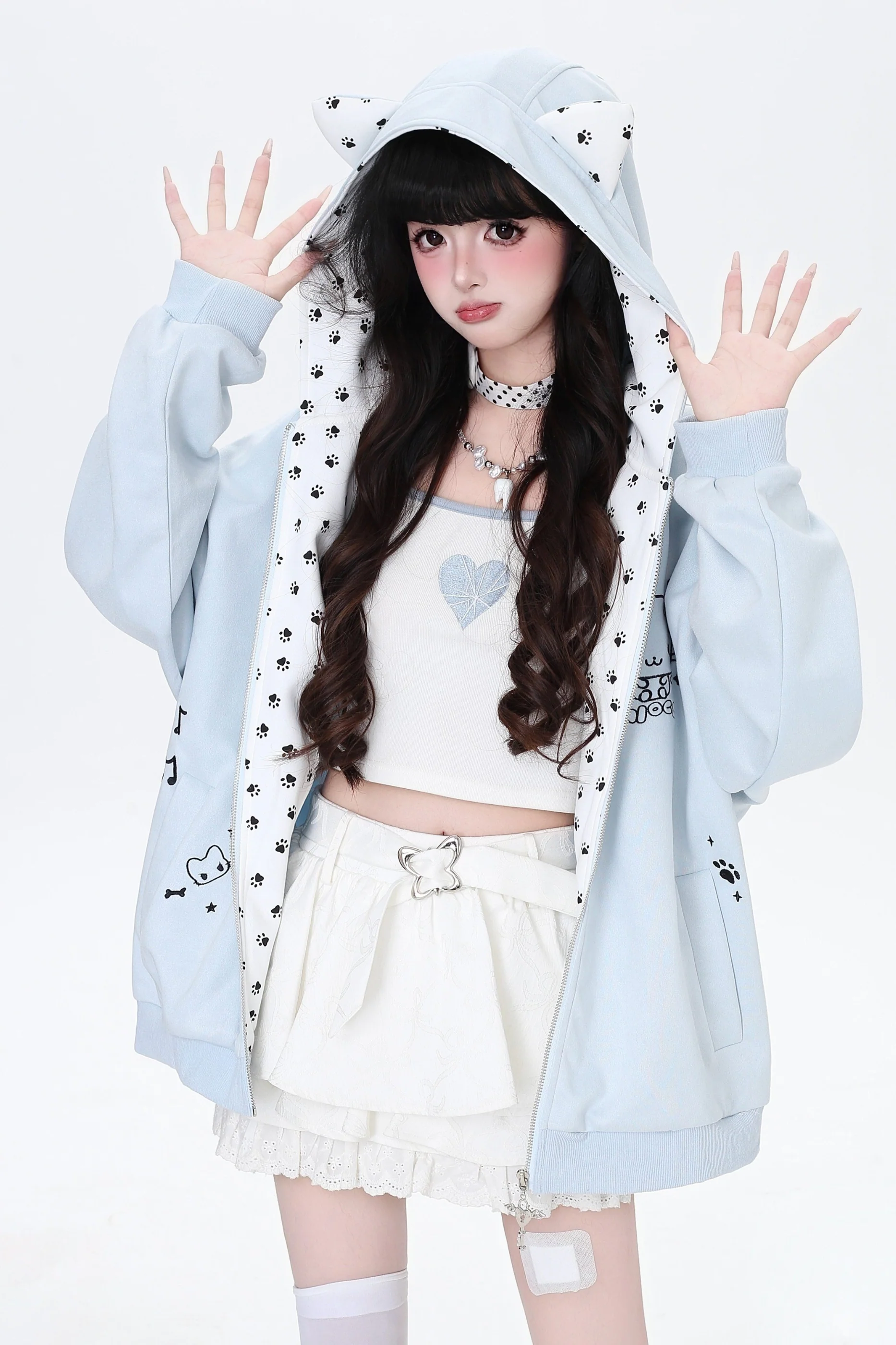 Subculture Cat Ear Hooded Jacket - Image 16
