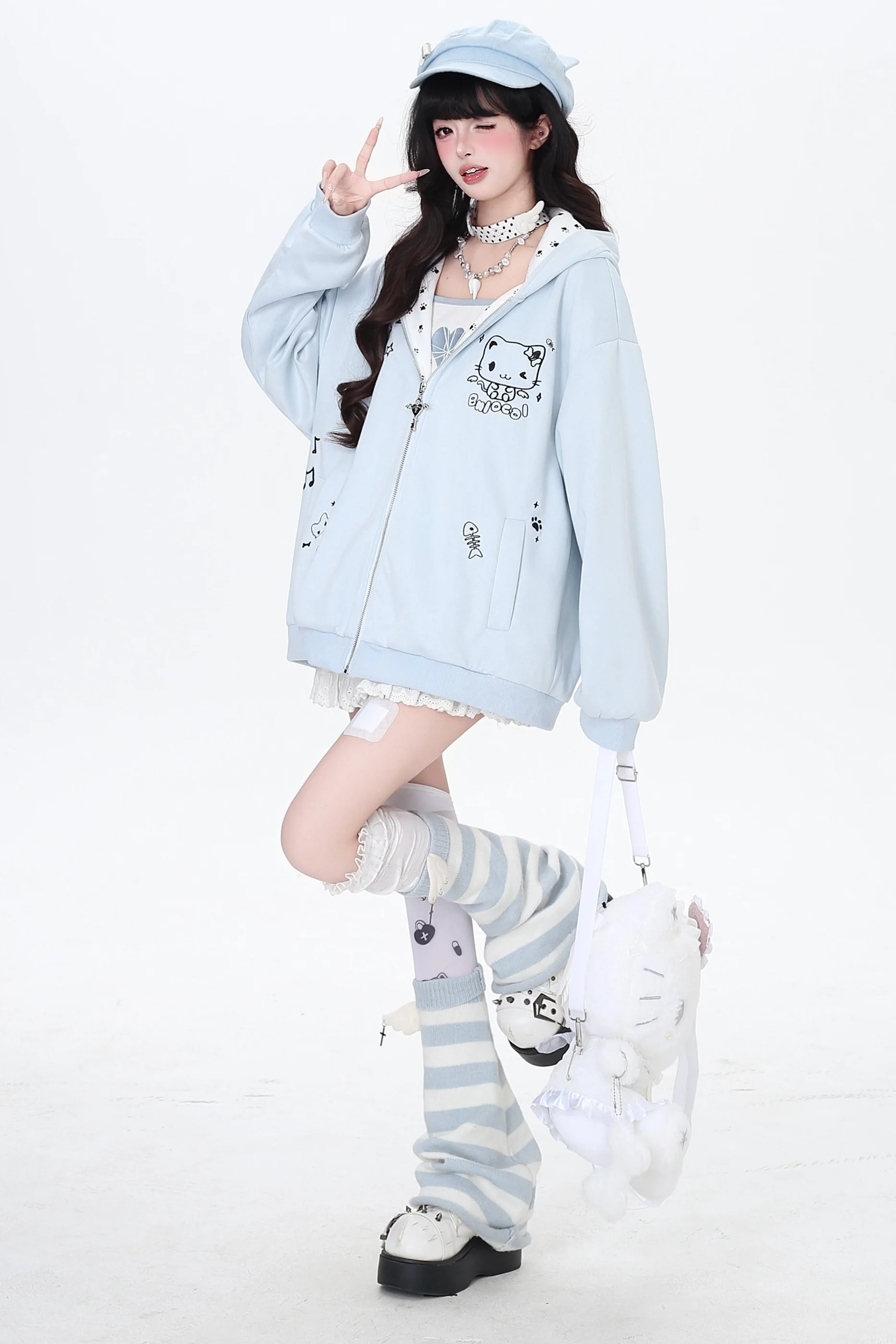 Subculture Cat Ear Hooded Jacket - Image 4