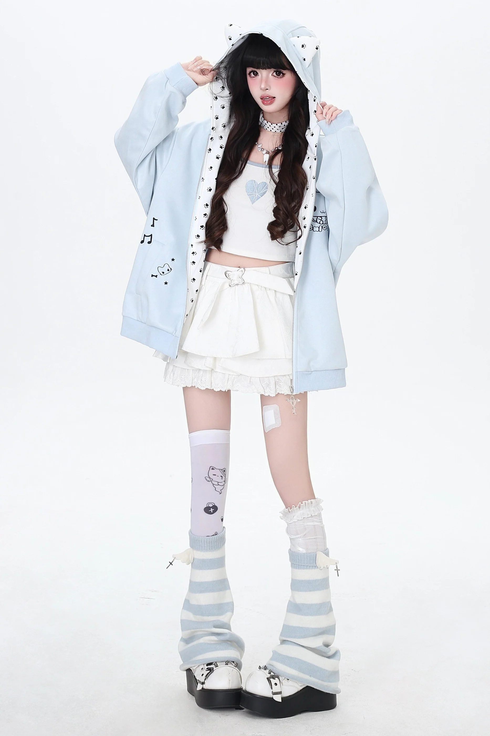 Subculture Cat Ear Hooded Jacket - Image 5
