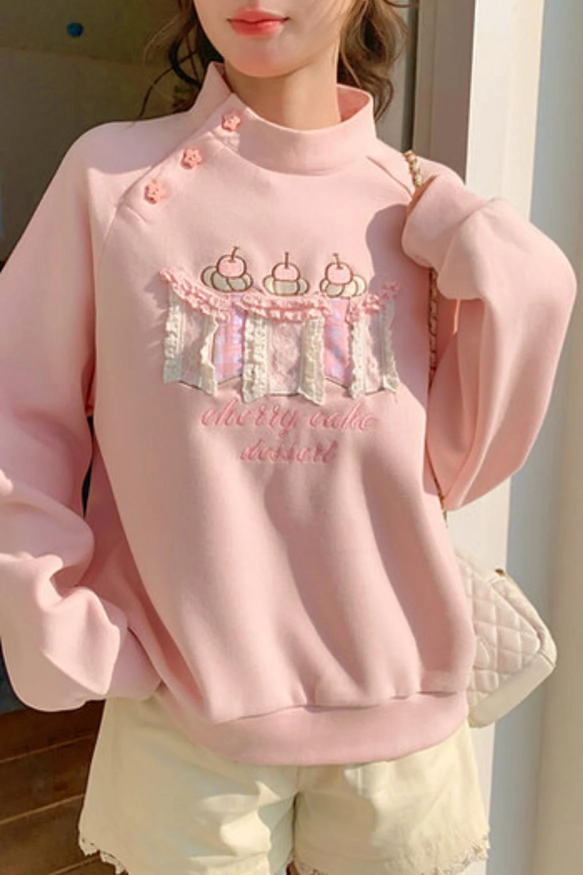Embroidered Mori Girl Sweatshirt - Image 9