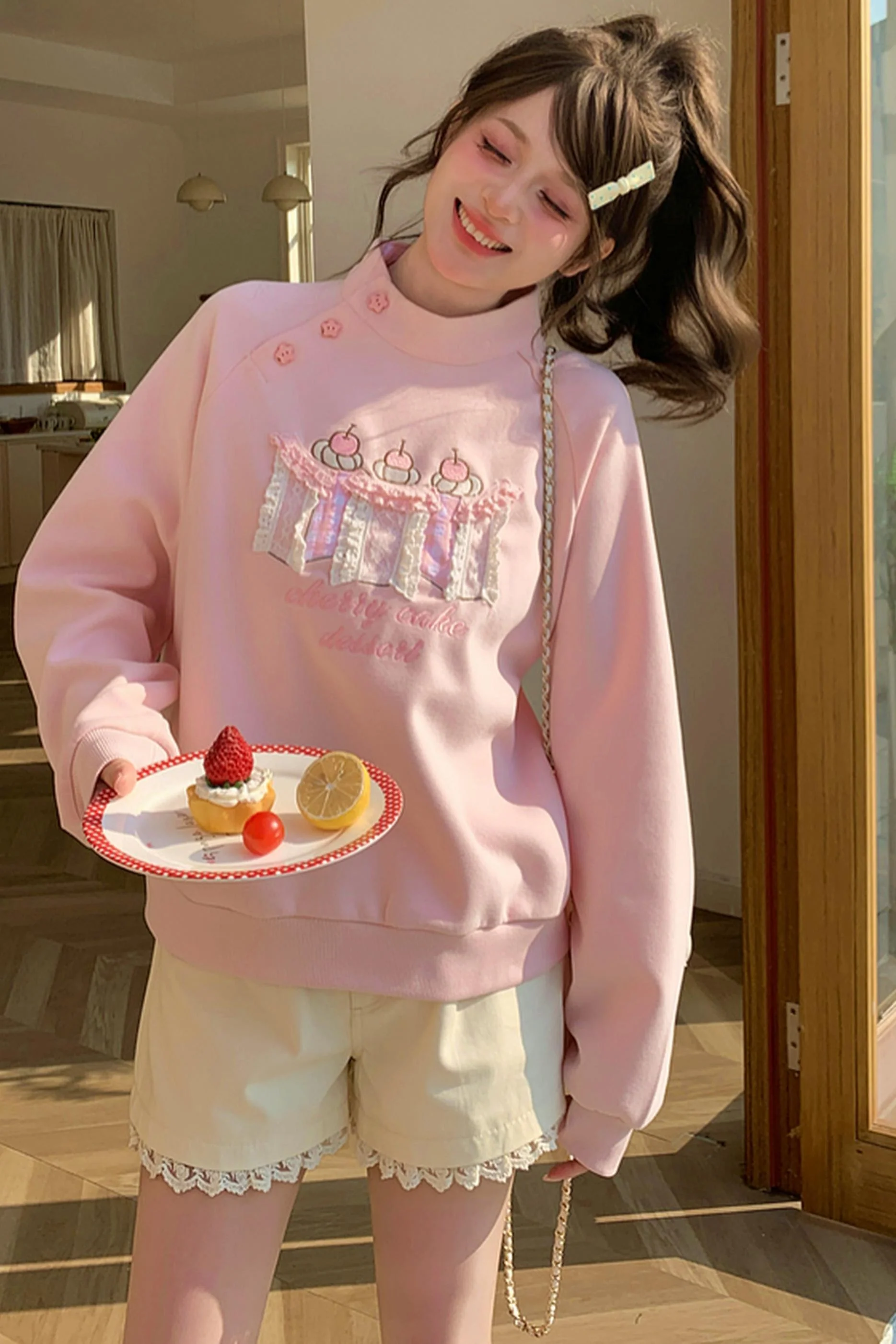 Sweet Forest Girl Loose Sweatshirt - Image 2