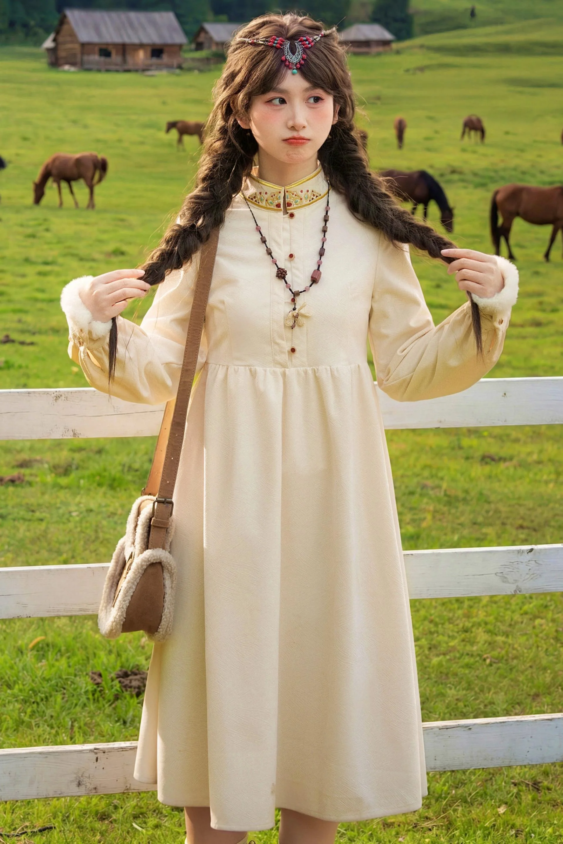 Embroidered Mori Long Dress - Image 2