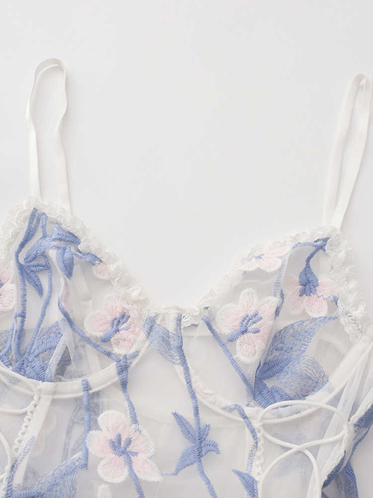 Embroidery Flowers Pajamas - Image 2