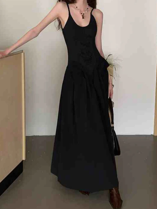 Embroidery Slim Waist Cut Dress - Image 10