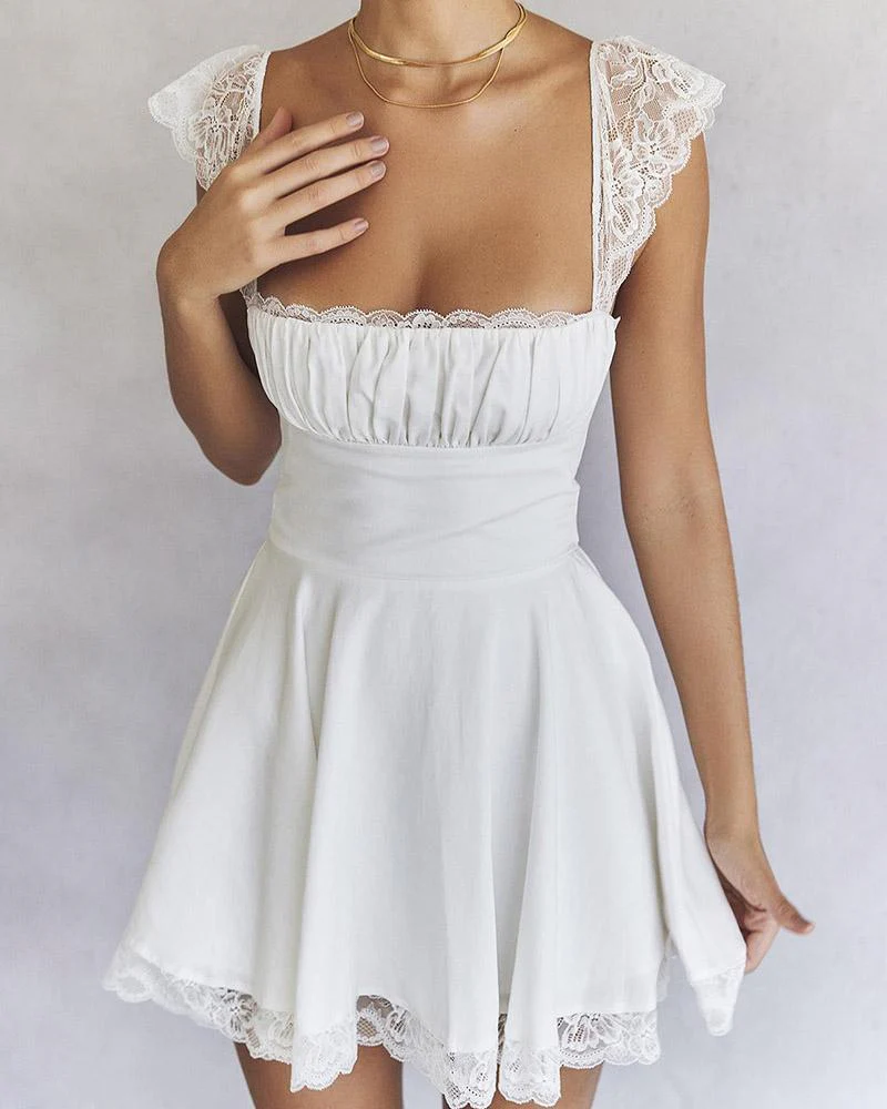 Euboea Sweetheart Mini Coquette Dress - Image 3