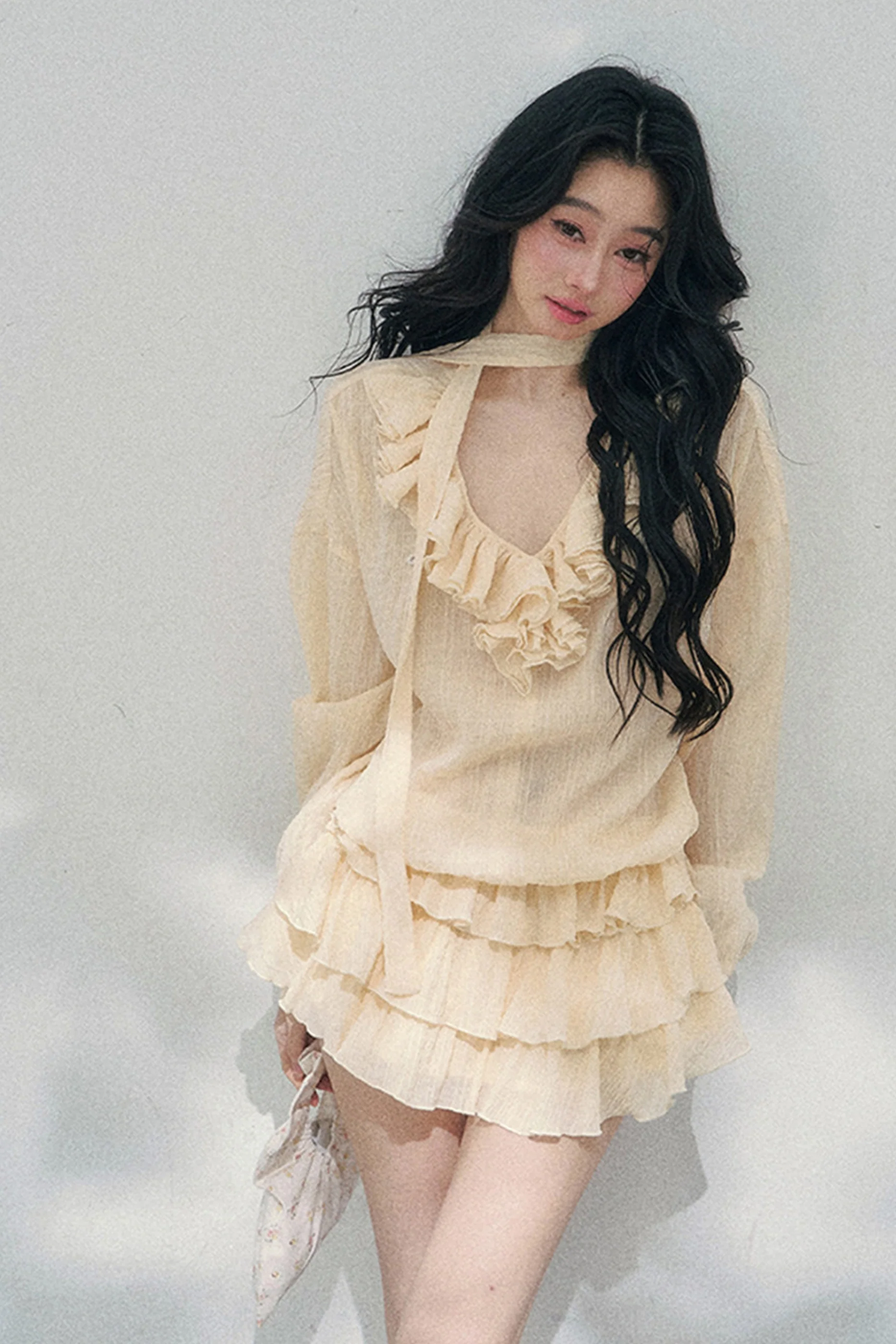 Evening Breeze Milky Dress + Inner Pants - Image 2