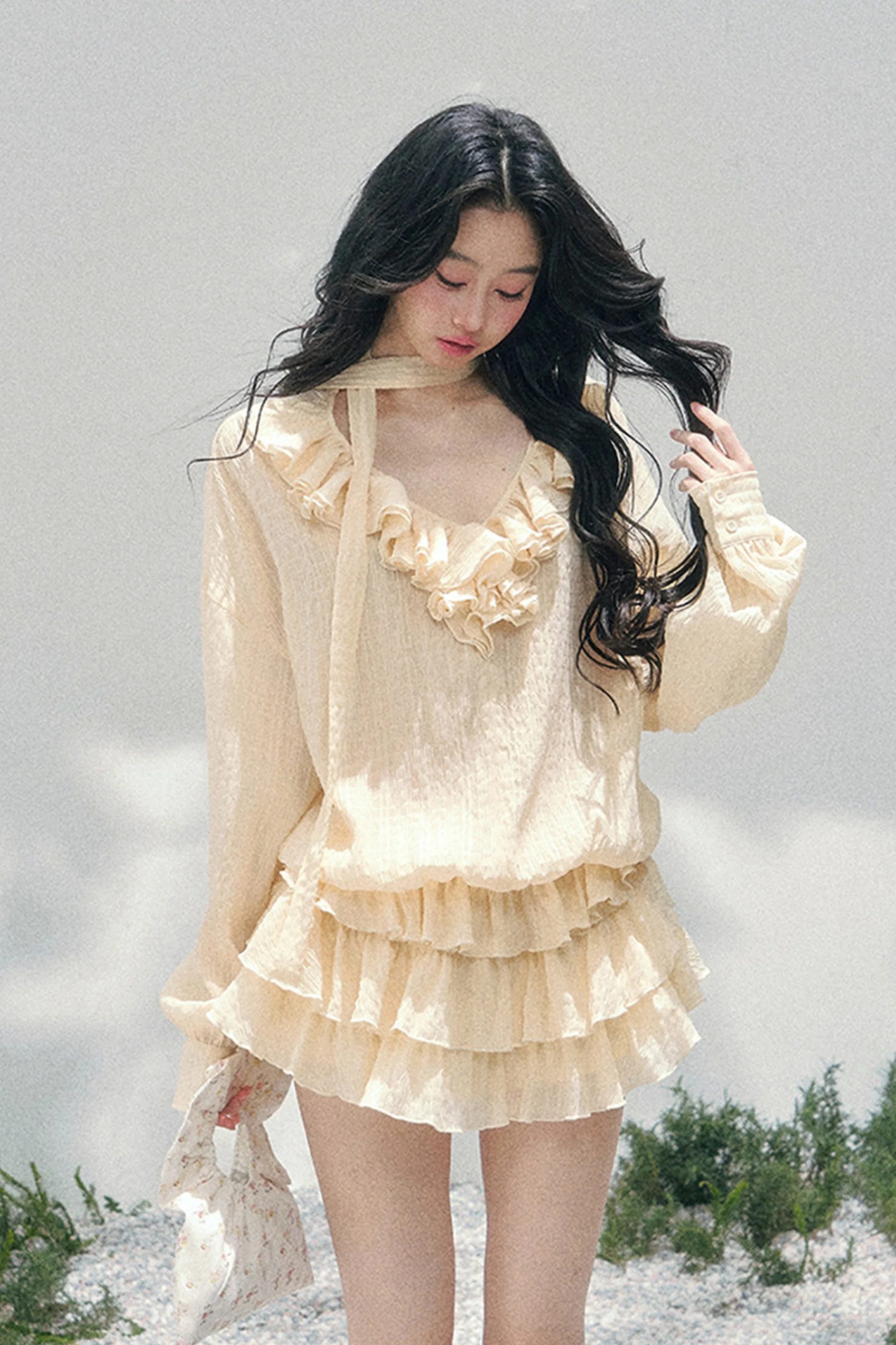 Evening Breeze Milky Dress + Inner Pants - Image 5