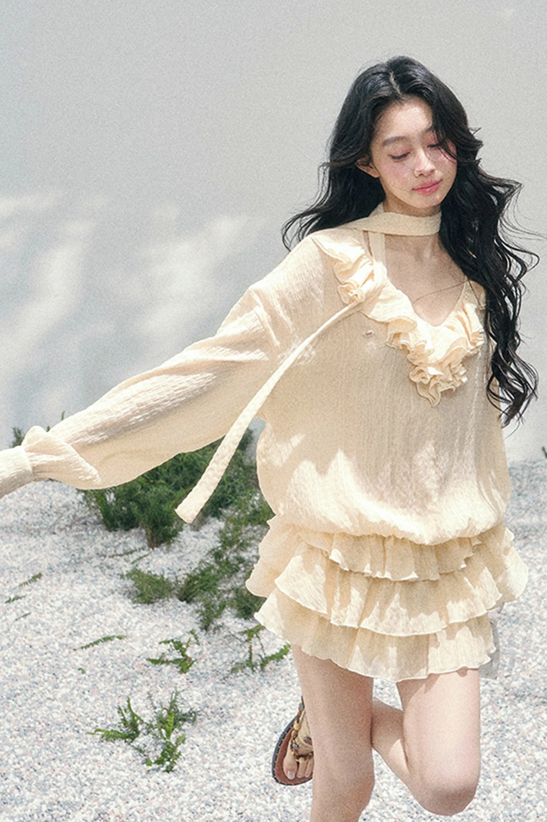 Evening Breeze Milky Dress + Inner Pants - Image 10