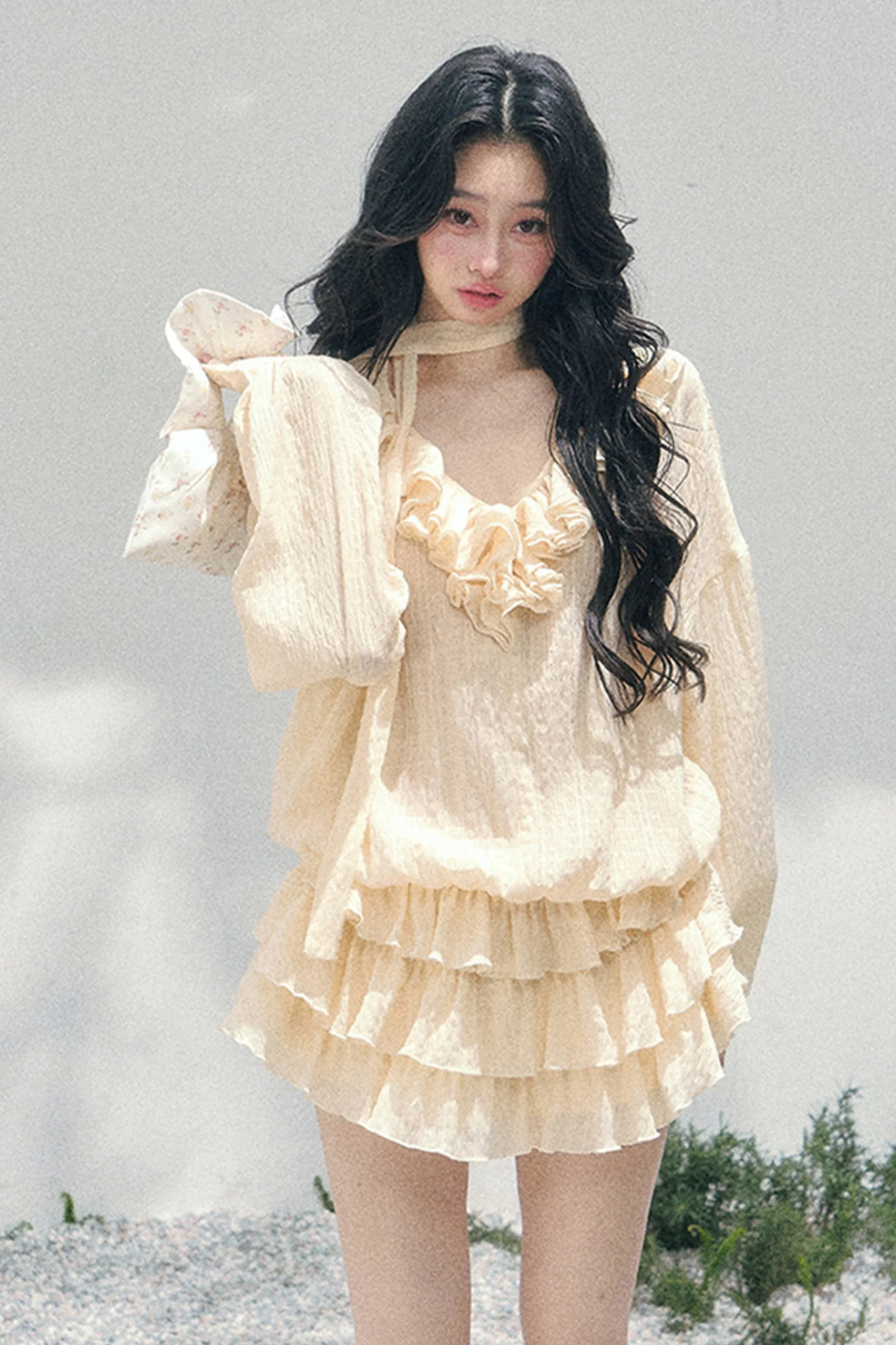 Evening Breeze Milky Dress + Inner Pants - Image 7