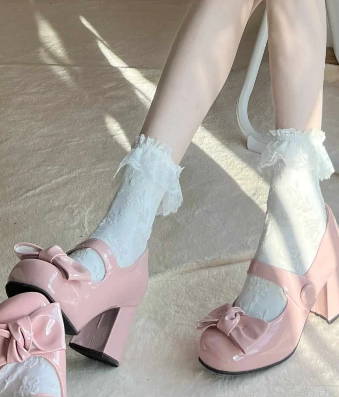 Fairy Bow Mary Jane High Heels