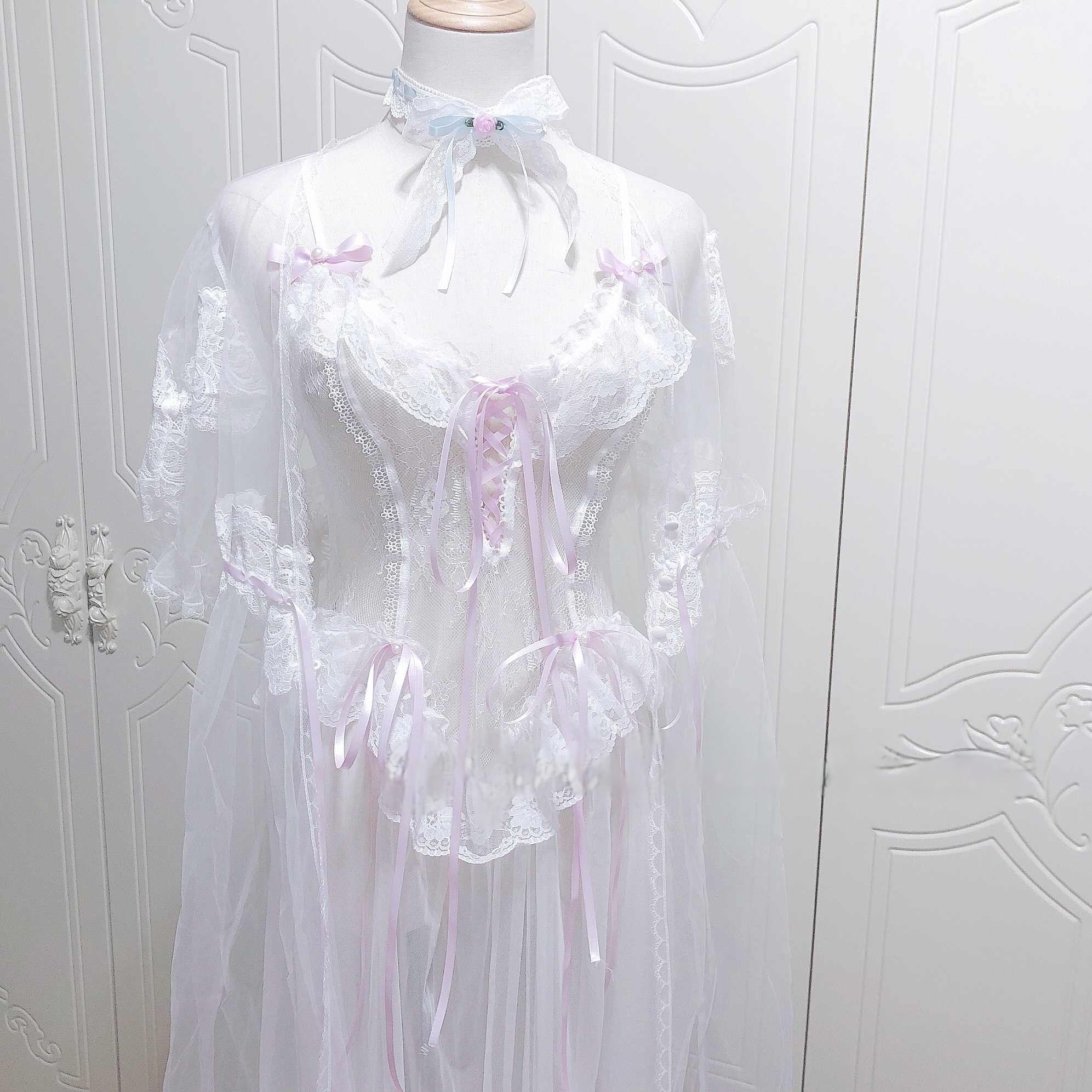 Fairy Coquette Mesh Lace Gown Dress - Image 2
