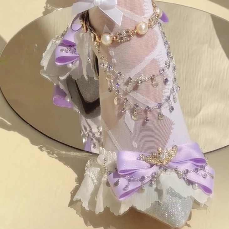Fairy Crystal Chain Lolita High Heels - Image 8