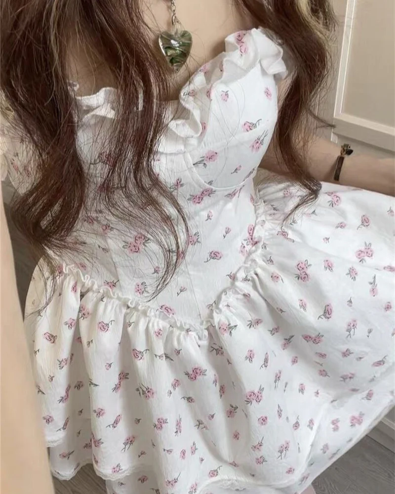 Fairy Floral Princess Mini Coquette Floral Dress - Image 3