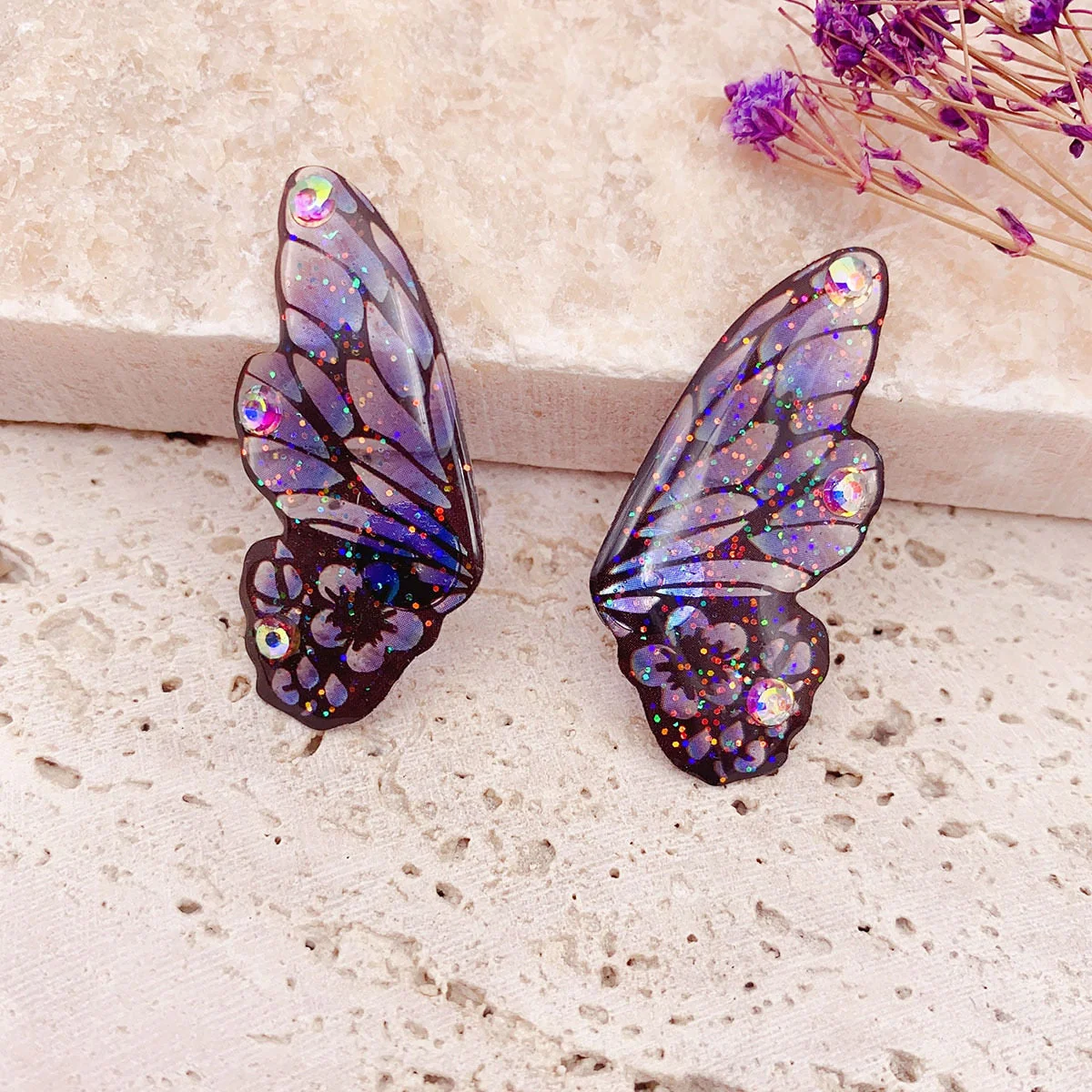 Fairy Gradient Butterfly Wings Earrings - Image 13