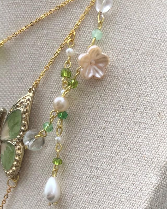 Fairy Green Butterfly Necklace - Image 4