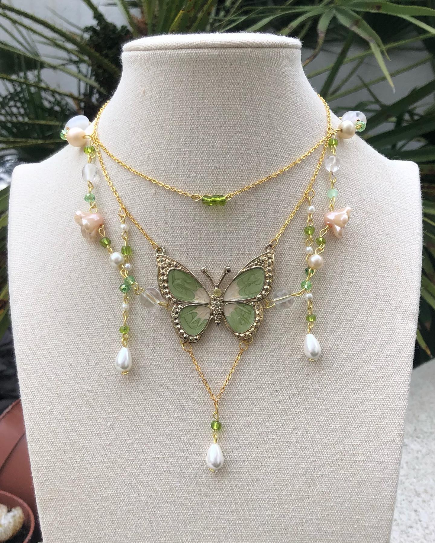 Fairy Green Butterfly Necklace - Image 6
