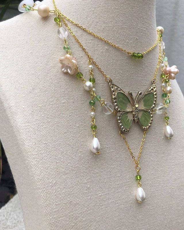 Fairy Green Butterfly Necklace - Image 8