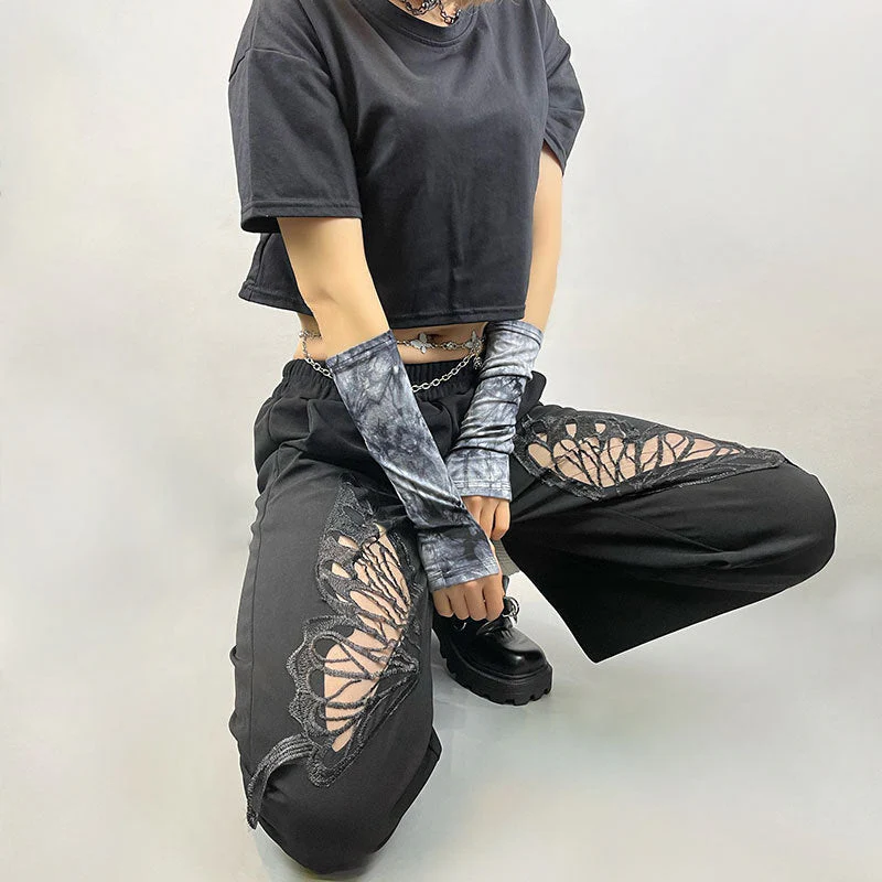 Fairy Grunge Butterfly Hollow Out Crop Top - Image 7