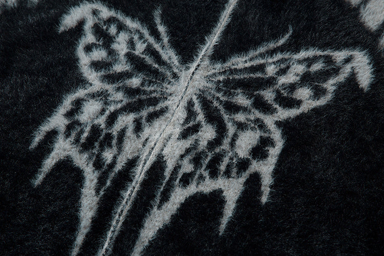 Fairy Grunge Butterfly Knitted Cardigan - Image 4