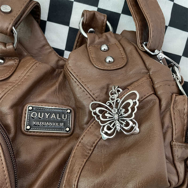 Fairy Grunge Butterfly Leather Crossbody Bag - Image 4