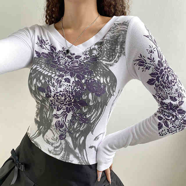Fairy Grunge Butterfly Long-sleeved Top - Image 4