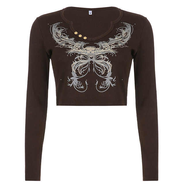 Fairy Grunge Butterfly Long-sleeved Top - Image 5