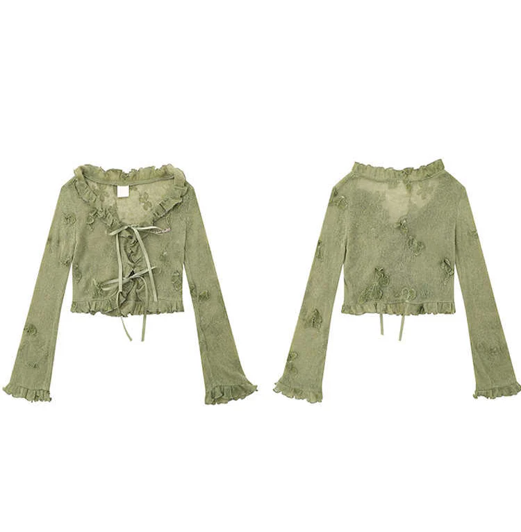 Fairy Grunge Butterfly Strap Long-sleeved Top - Image 5