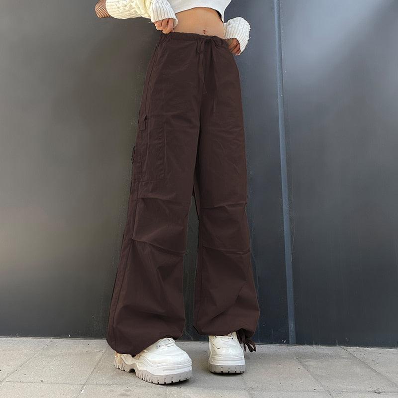 Fairy Grunge Drawstring Parachute Pants - Image 5