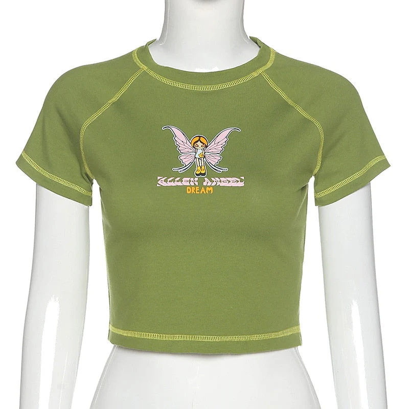 Fairy Grunge Graphic Crop Top - Image 5