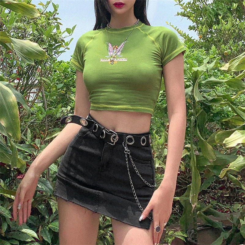 Fairy Grunge Graphic Crop Top - Image 7