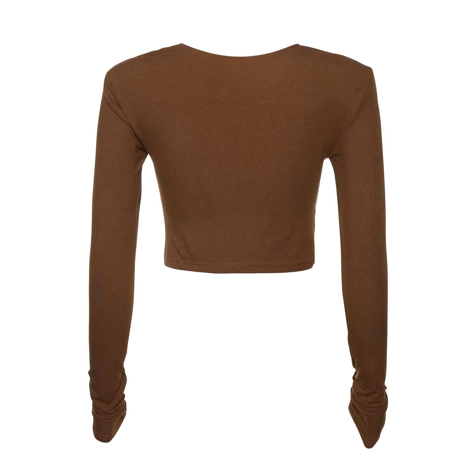 Fairy Grunge Leather Long-sleeved Top - Image 3