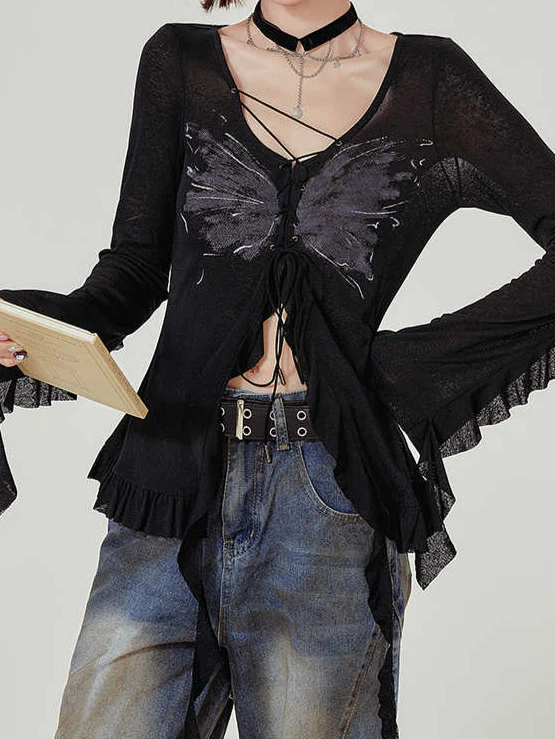 Fairy Grunge Long-sleeved Fungus Top - Image 2