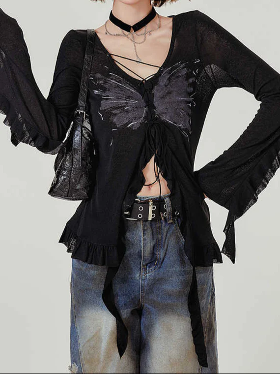 Fairy Grunge Long-sleeved Fungus Top - Image 3