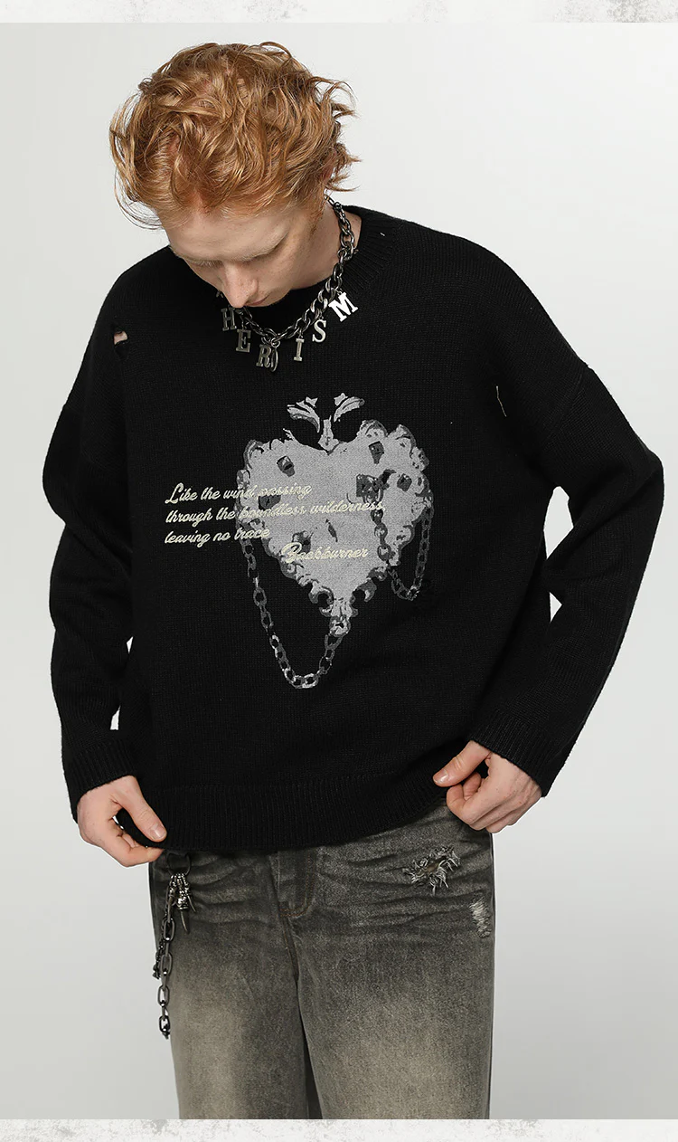 Fairy Grunge Love Loose Sweater - Image 4